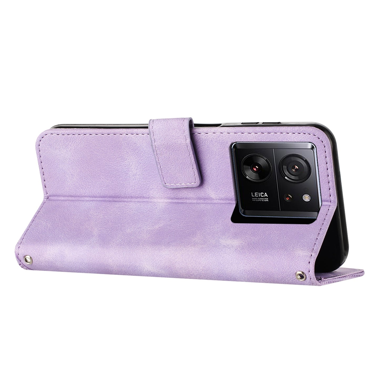 Xiaomi 13T Dream Triangle Leather Wallet Phone Case with Lanyard, Card Slot, Cash Compartment, Foldable Kickstand, Shockproof PU TPU Protective Cover