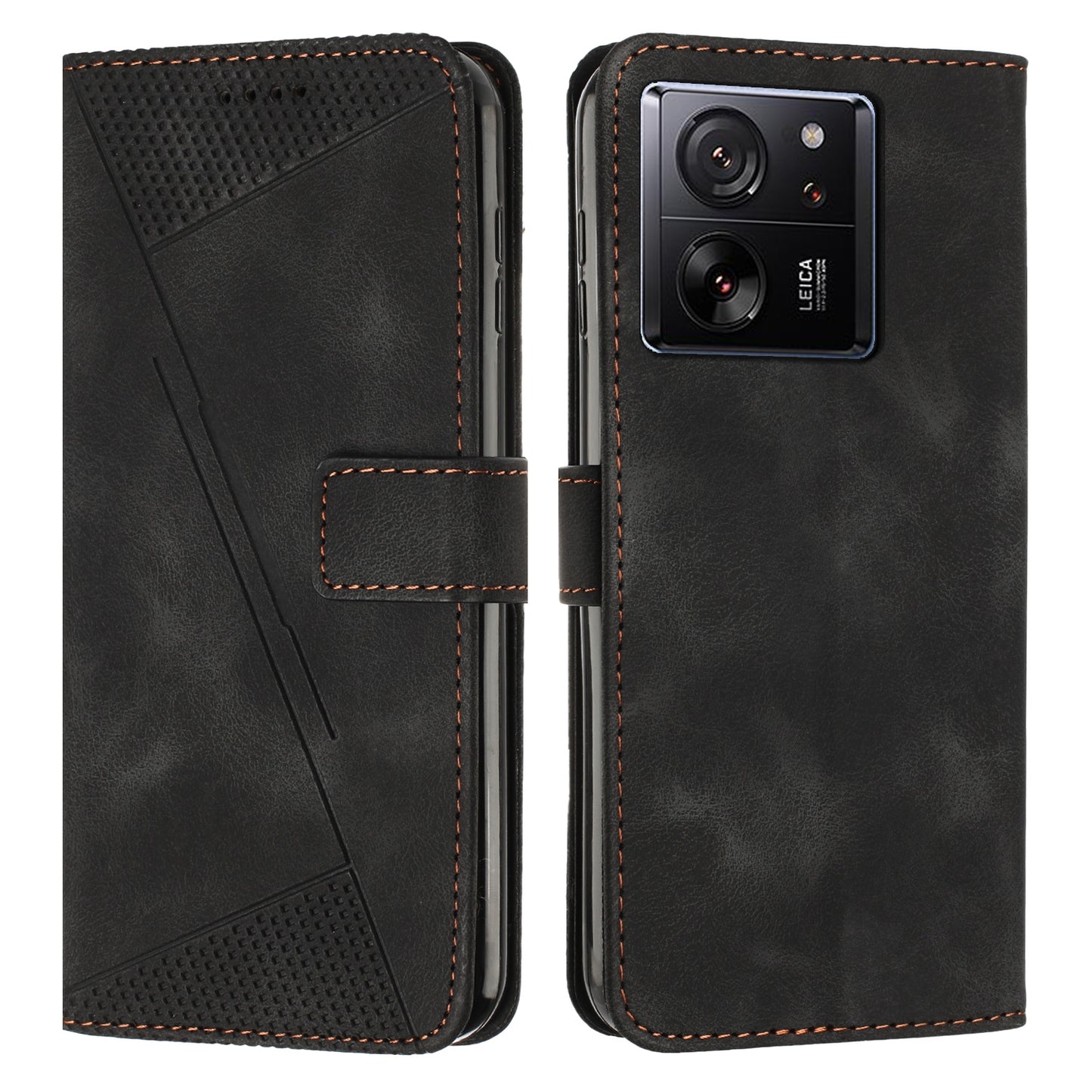 Xiaomi 13T Pro Dream Triangle Leather Wallet Phone Case with Lanyard, Card Slot, Cash Compartment, Foldable Kickstand, Shockproof PU TPU Protective Cover
