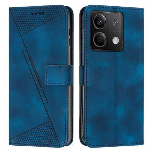 Xiaomi Redmi Note 13 Dream Triangle Leather Wallet Phone Case with Lanyard, Card Slot, Cash Compartment, Foldable Kickstand, Shockproof PU TPU Protective Cover