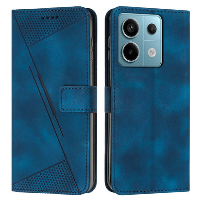 Xiaomi Redmi Note 13 Pro 5G Dream Triangle Leather Wallet Phone Case with Lanyard, Card Slot, Cash Compartment, Foldable Kickstand, Shockproof PU TPU Protective Cover