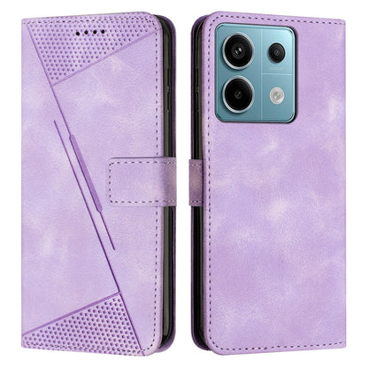 Xiaomi Redmi Note 13 Pro 5G Dream Triangle Leather Wallet Phone Case with Lanyard, Card Slot, Cash Compartment, Foldable Kickstand, Shockproof PU TPU Protective Cover