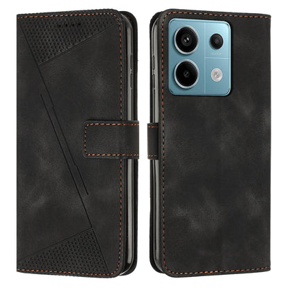 Xiaomi Redmi Note 13 Pro 5G Dream Triangle Leather Wallet Phone Case with Lanyard, Card Slot, Cash Compartment, Foldable Kickstand, Shockproof PU TPU Protective Cover