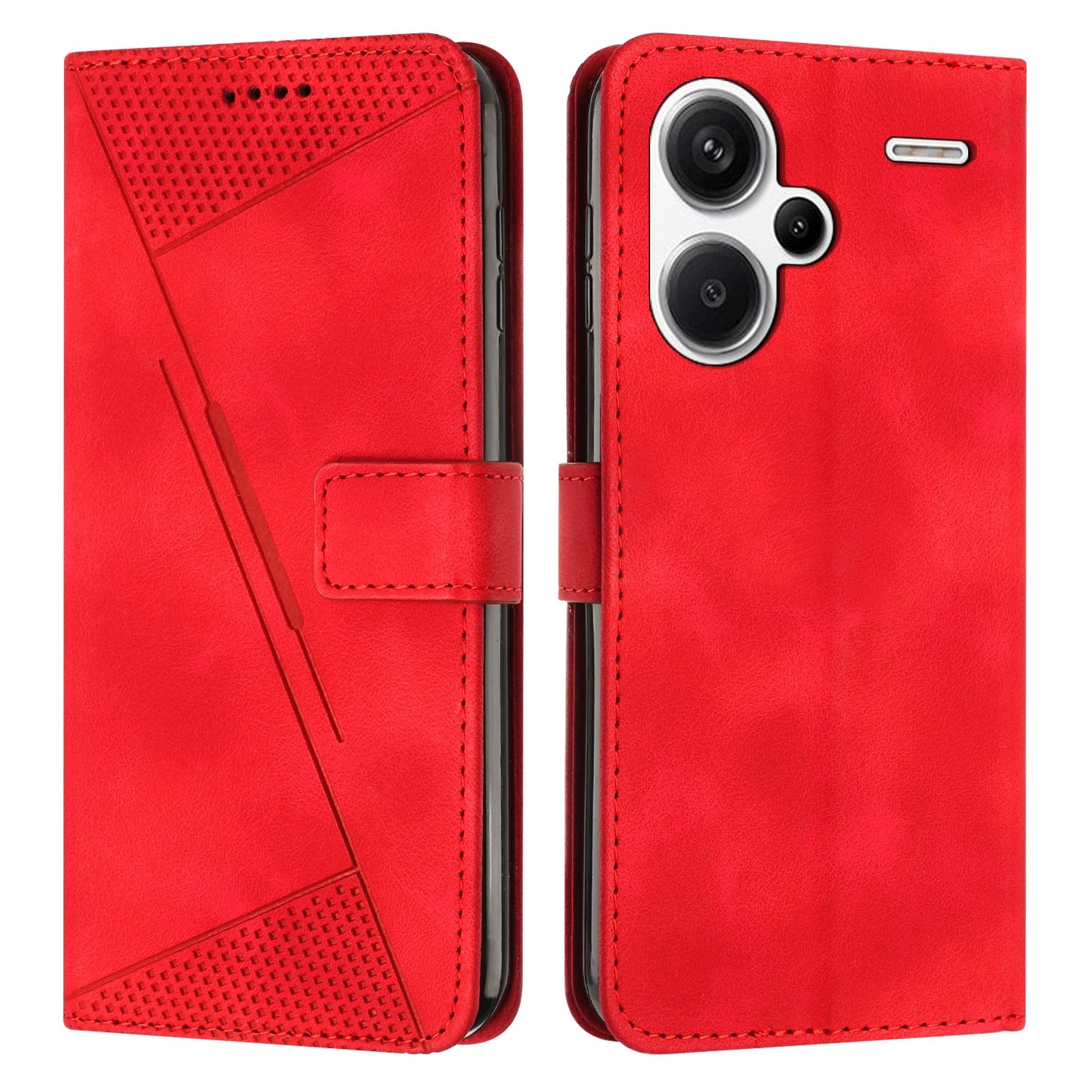 Xiaomi Redmi Note 13 Pro+ Dream Triangle Leather Wallet Phone Case with Lanyard, Card Slot, Cash Compartment, Foldable Kickstand, Shockproof PU TPU Protective Cover