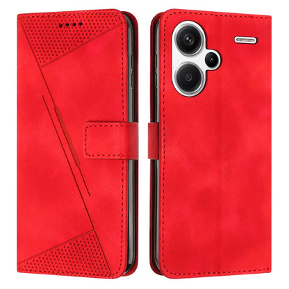 Xiaomi Redmi Note 13 Pro+ Dream Triangle Leather Wallet Phone Case with Lanyard, Card Slot, Cash Compartment, Foldable Kickstand, Shockproof PU TPU Protective Cover