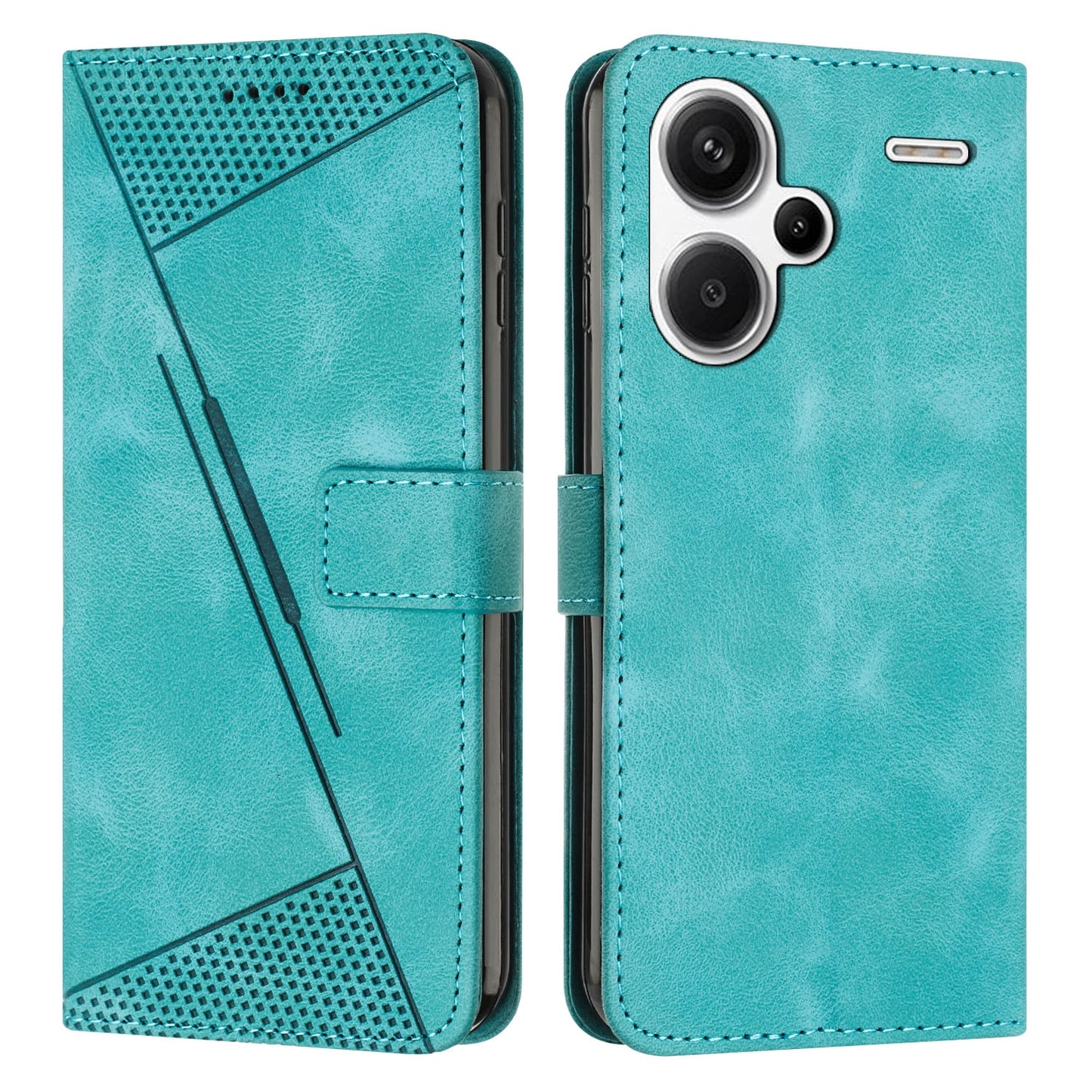 Xiaomi Redmi Note 13 Pro+ Dream Triangle Leather Wallet Phone Case with Lanyard, Card Slot, Cash Compartment, Foldable Kickstand, Shockproof PU TPU Protective Cover