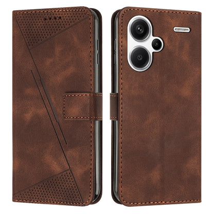 Xiaomi Redmi Note 13 Pro+ Dream Triangle Leather Wallet Phone Case with Lanyard, Card Slot, Cash Compartment, Foldable Kickstand, Shockproof PU TPU Protective Cover