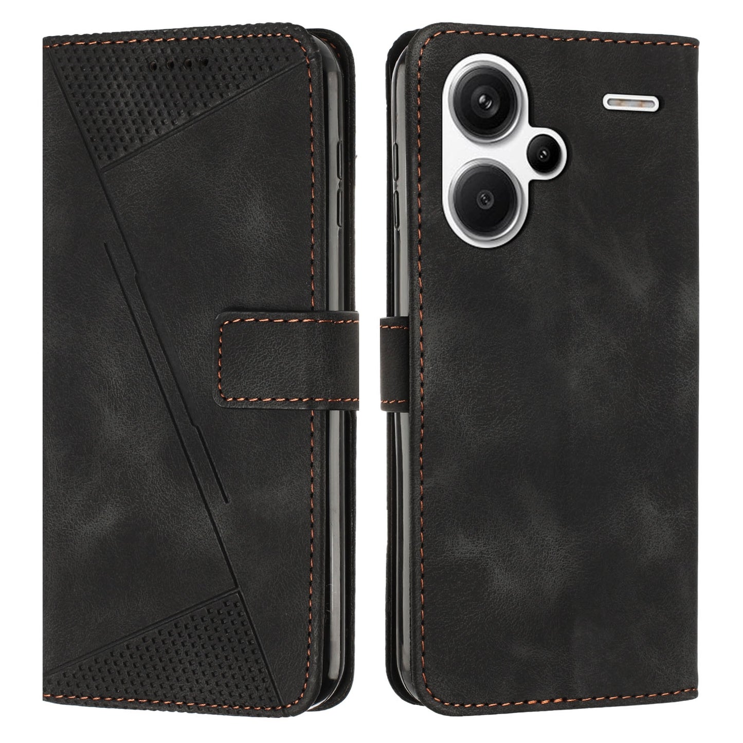 Xiaomi Redmi Note 13 Pro+ Dream Triangle Leather Wallet Phone Case with Lanyard, Card Slot, Cash Compartment, Foldable Kickstand, Shockproof PU TPU Protective Cover