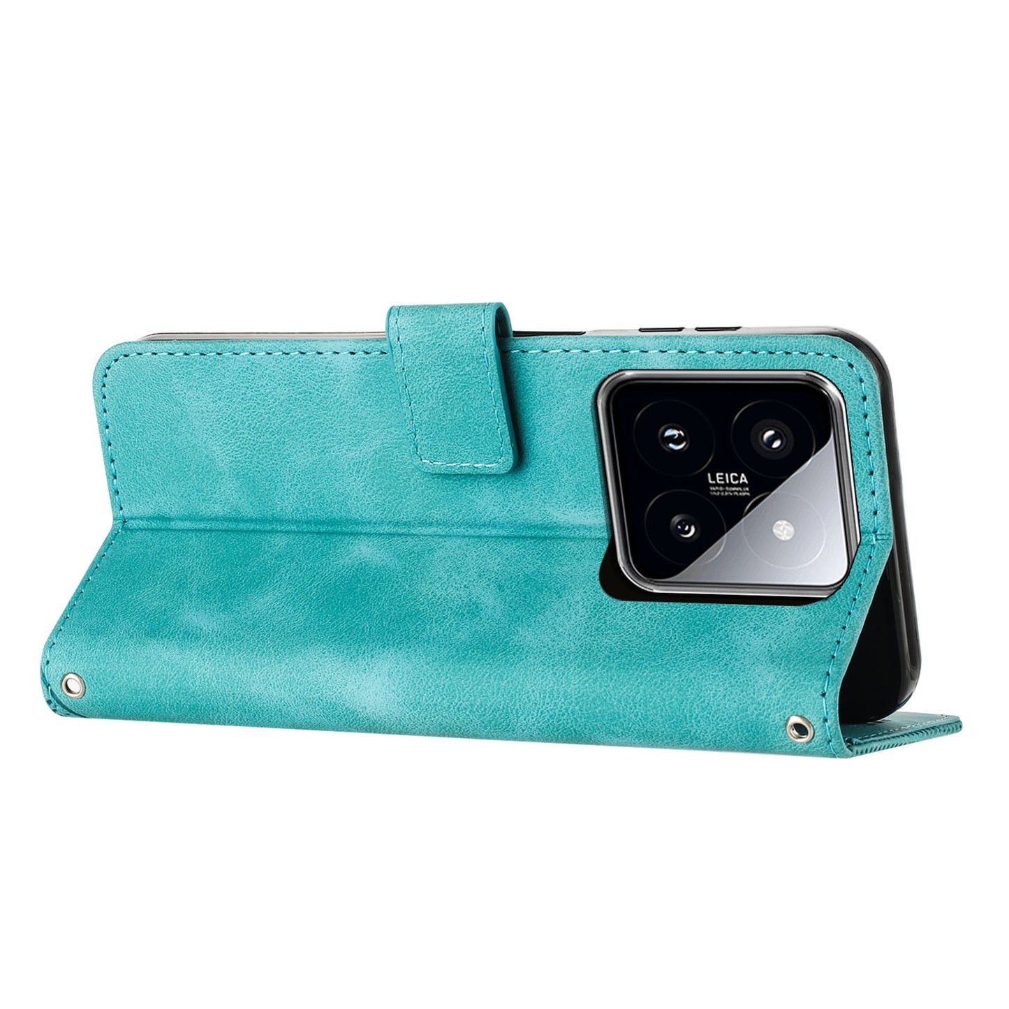 Xiaomi 14 Dream Triangle Leather Wallet Phone Case with Lanyard, Card Slot, Cash Compartment, Foldable Kickstand, Shockproof PU TPU Protective Cover