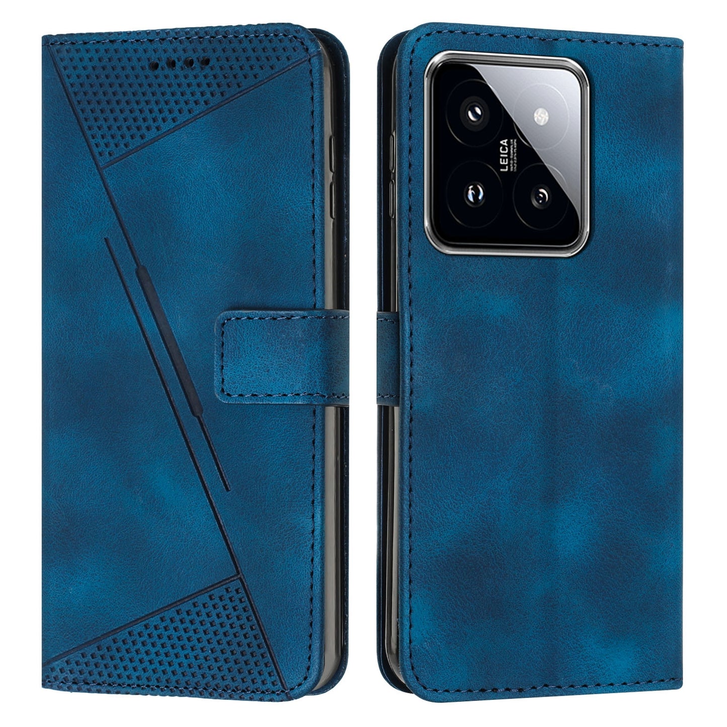 Xiaomi 14 Pro Dream Triangle Leather Wallet Phone Case with Lanyard, Card Slot, Cash Compartment, Foldable Kickstand, Shockproof PU TPU Protective Cover
