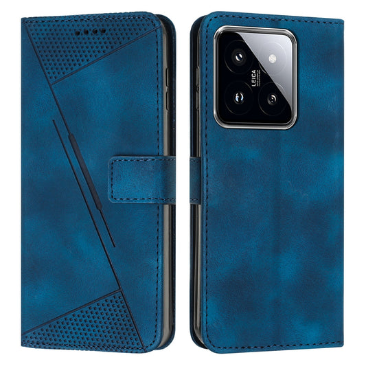 Xiaomi 14 Pro Dream Triangle Leather Wallet Phone Case with Lanyard, Card Slot, Cash Compartment, Foldable Kickstand, Shockproof PU TPU Protective Cover