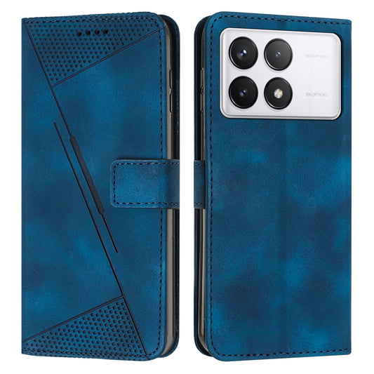 Xiaomi Redmi K70E Dream Triangle Leather Wallet Phone Case with Lanyard, Card Slot, Cash Compartment, Foldable Kickstand, Shockproof PU TPU Protective Cover