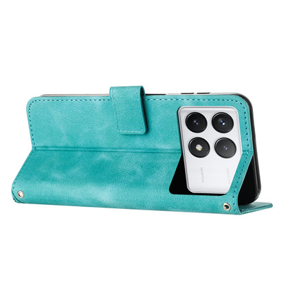 Xiaomi Redmi K70E Dream Triangle Leather Wallet Phone Case with Lanyard, Card Slot, Cash Compartment, Foldable Kickstand, Shockproof PU TPU Protective Cover