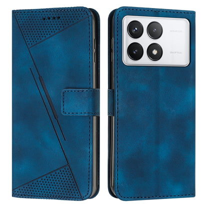 Xiaomi Redmi K70 Pro Dream Triangle Leather Wallet Phone Case with Lanyard, Card Slot, Cash Compartment, Foldable Kickstand, Shockproof PU TPU Protective Cover