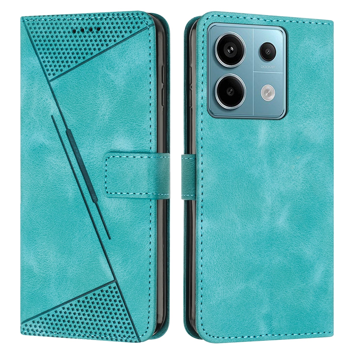Xiaomi Redmi Note 13 Pro 4G Dream Triangle Leather Wallet Phone Case with Lanyard, Card Slot, Cash Compartment, Foldable Kickstand, Shockproof PU TPU Protective Cover