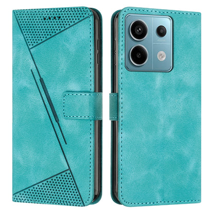 Xiaomi Redmi Note 13 Pro 4G Dream Triangle Leather Wallet Phone Case with Lanyard, Card Slot, Cash Compartment, Foldable Kickstand, Shockproof PU TPU Protective Cover
