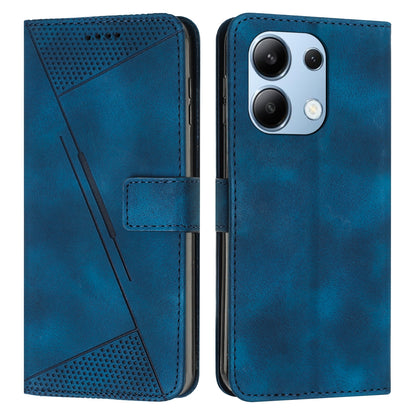 Xiaomi Redmi Note 13 4G Dream Triangle Leather Wallet Phone Case with Lanyard, Card Slot, Cash Compartment, Foldable Kickstand, Shockproof PU TPU Protective Cover