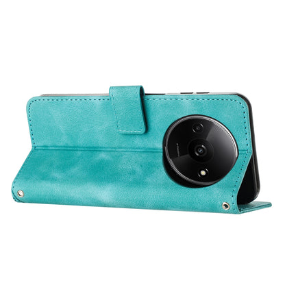 Xiaomi Redmi A3 Dream Triangle Leather Wallet Phone Case with Lanyard, Card Slot, Cash Compartment, Foldable Kickstand, Shockproof PU TPU Protective Cover