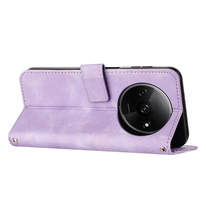 Xiaomi Redmi A3 Dream Triangle Leather Wallet Phone Case with Lanyard, Card Slot, Cash Compartment, Foldable Kickstand, Shockproof PU TPU Protective Cover