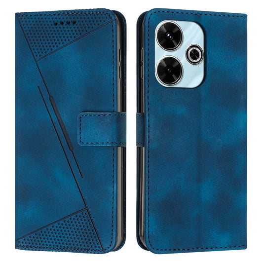 Xiaomi Redmi 13 4G Dream Triangle Leather Wallet Phone Case with Lanyard, Card Slot, Cash Compartment, Foldable Kickstand, Shockproof PU TPU Protective Cover