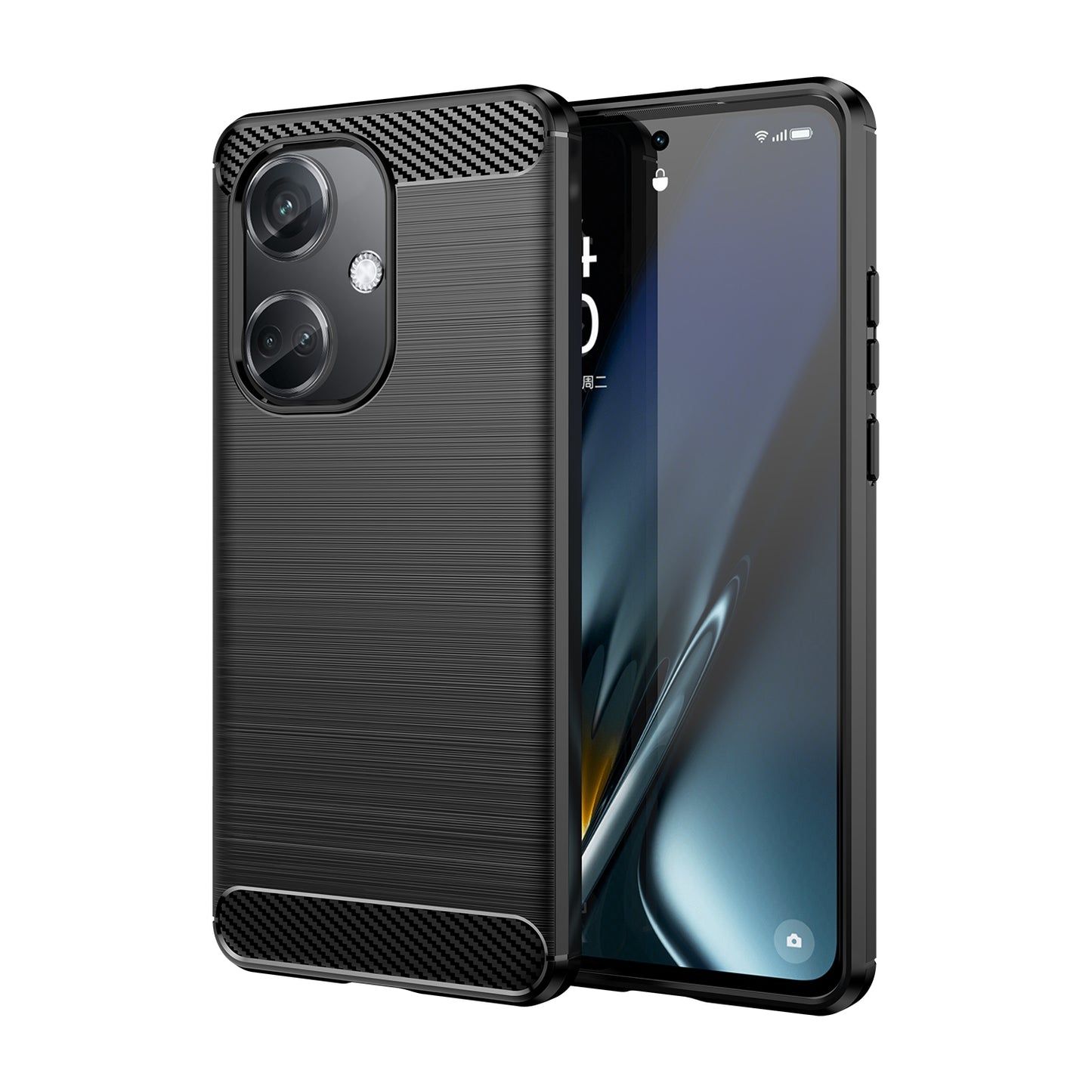 OPPO K11 5G Carbon Fiber Brushed Texture TPU Protective Phone Case Shockproof Slim Cover