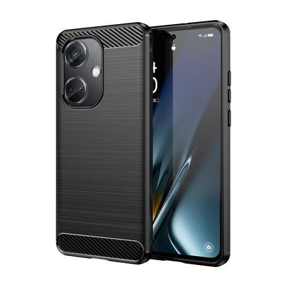 OPPO K11 5G Carbon Fiber Brushed Texture TPU Protective Phone Case Shockproof Slim Cover