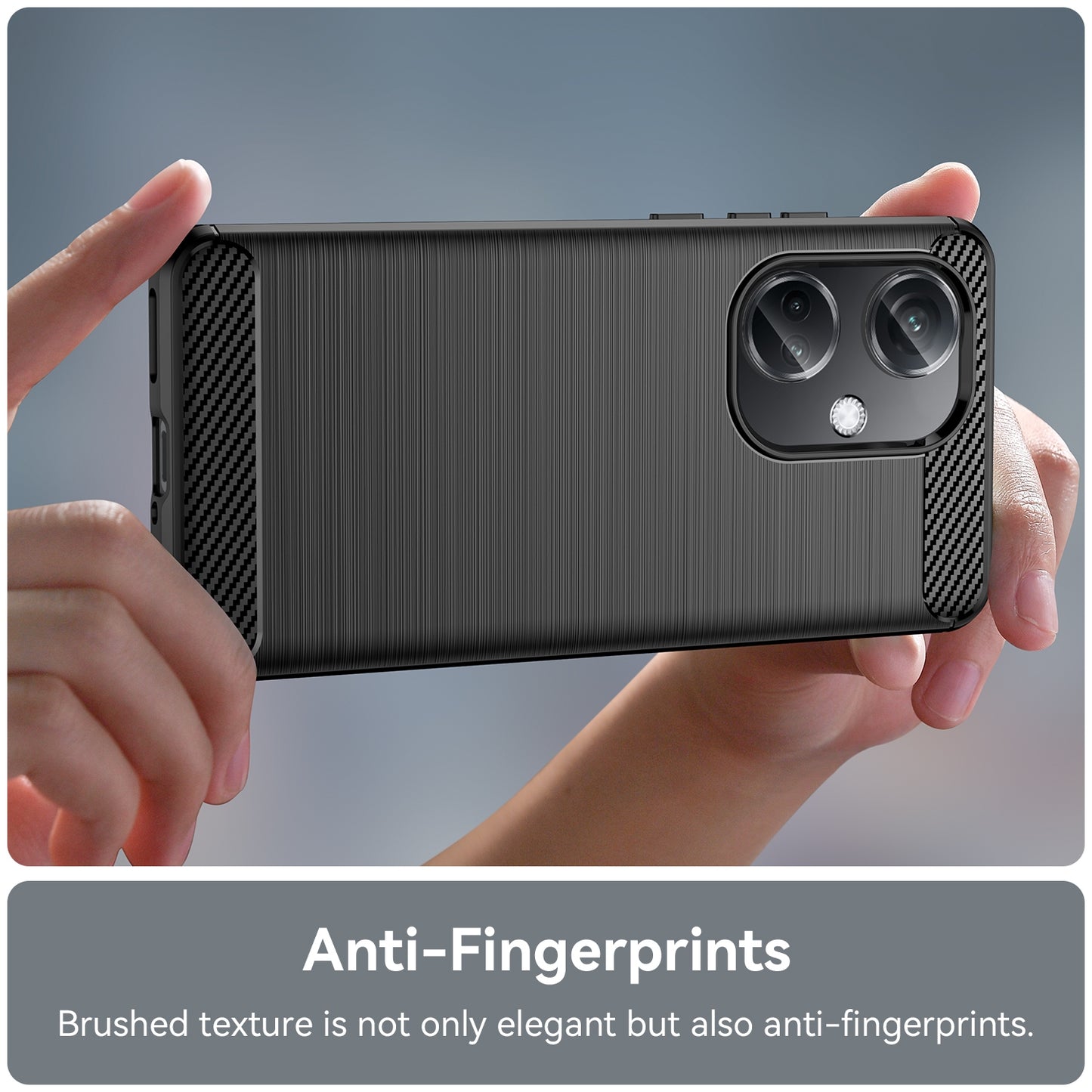 OPPO K11 5G Carbon Fiber Brushed Texture TPU Protective Phone Case Shockproof Slim Cover