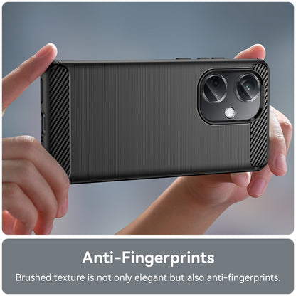 OPPO K11 5G Carbon Fiber Brushed Texture TPU Protective Phone Case Shockproof Slim Cover