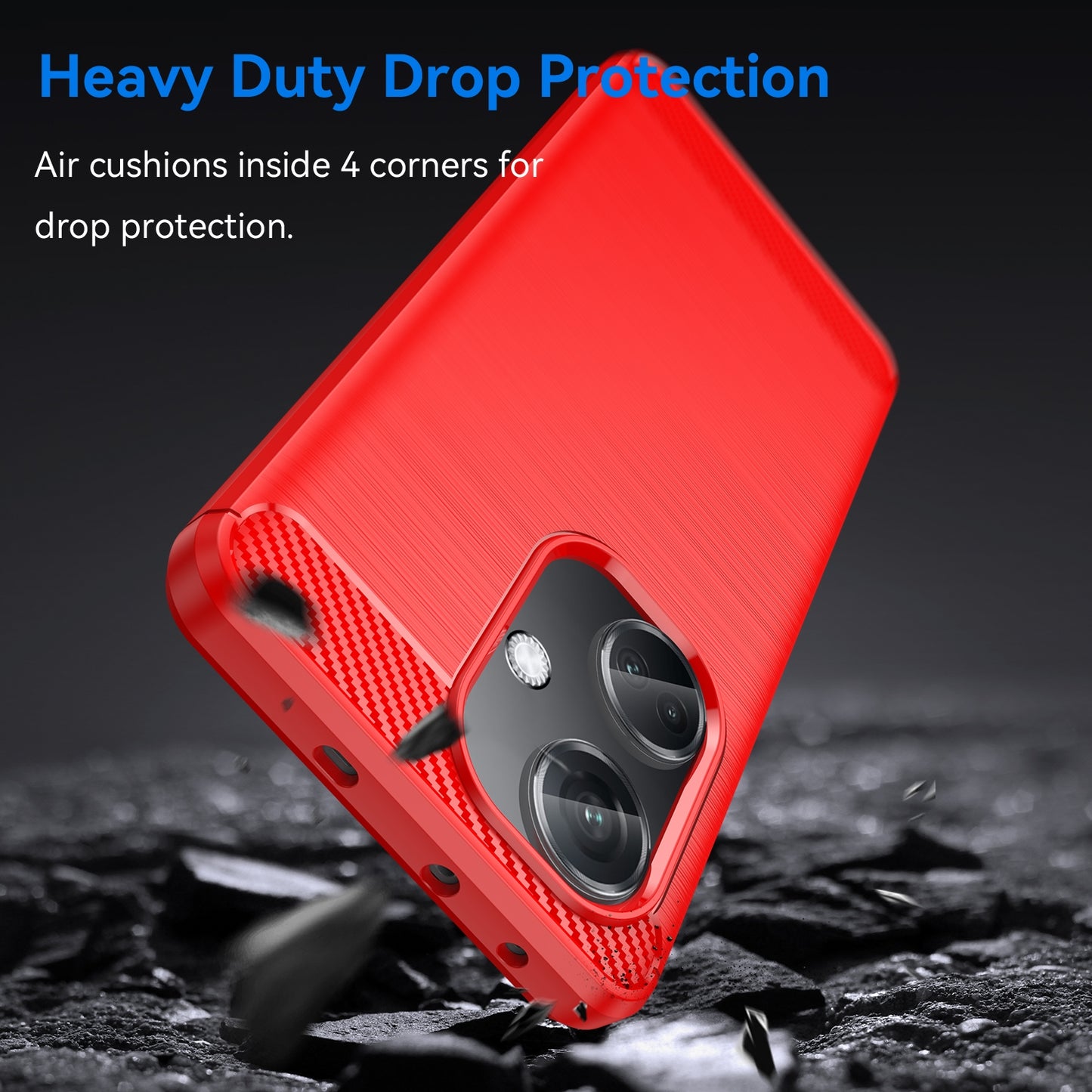 OPPO K11 5G Carbon Fiber Brushed Texture TPU Protective Phone Case Shockproof Slim Cover