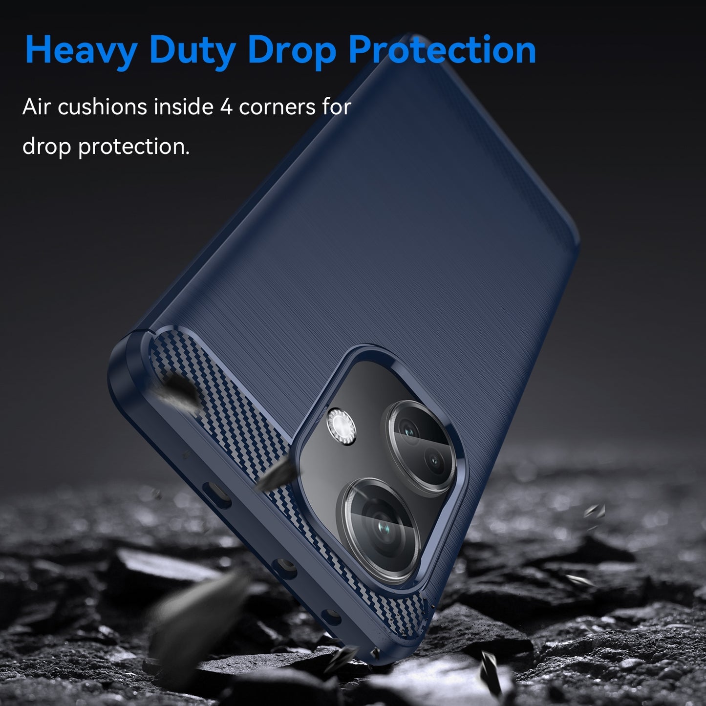 OPPO K11 5G Carbon Fiber Brushed Texture TPU Protective Phone Case Shockproof Slim Cover