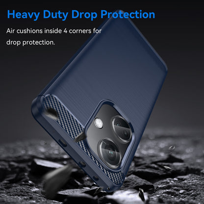 OPPO K11 5G Carbon Fiber Brushed Texture TPU Protective Phone Case Shockproof Slim Cover