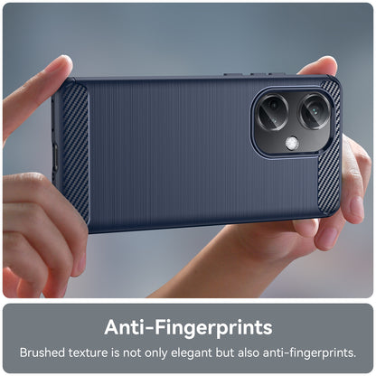 OPPO K11 5G Carbon Fiber Brushed Texture TPU Protective Phone Case Shockproof Slim Cover
