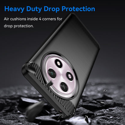 OPPO A2 Pro Carbon Fiber Brushed Texture TPU Protective Phone Case Shockproof Slim Cover