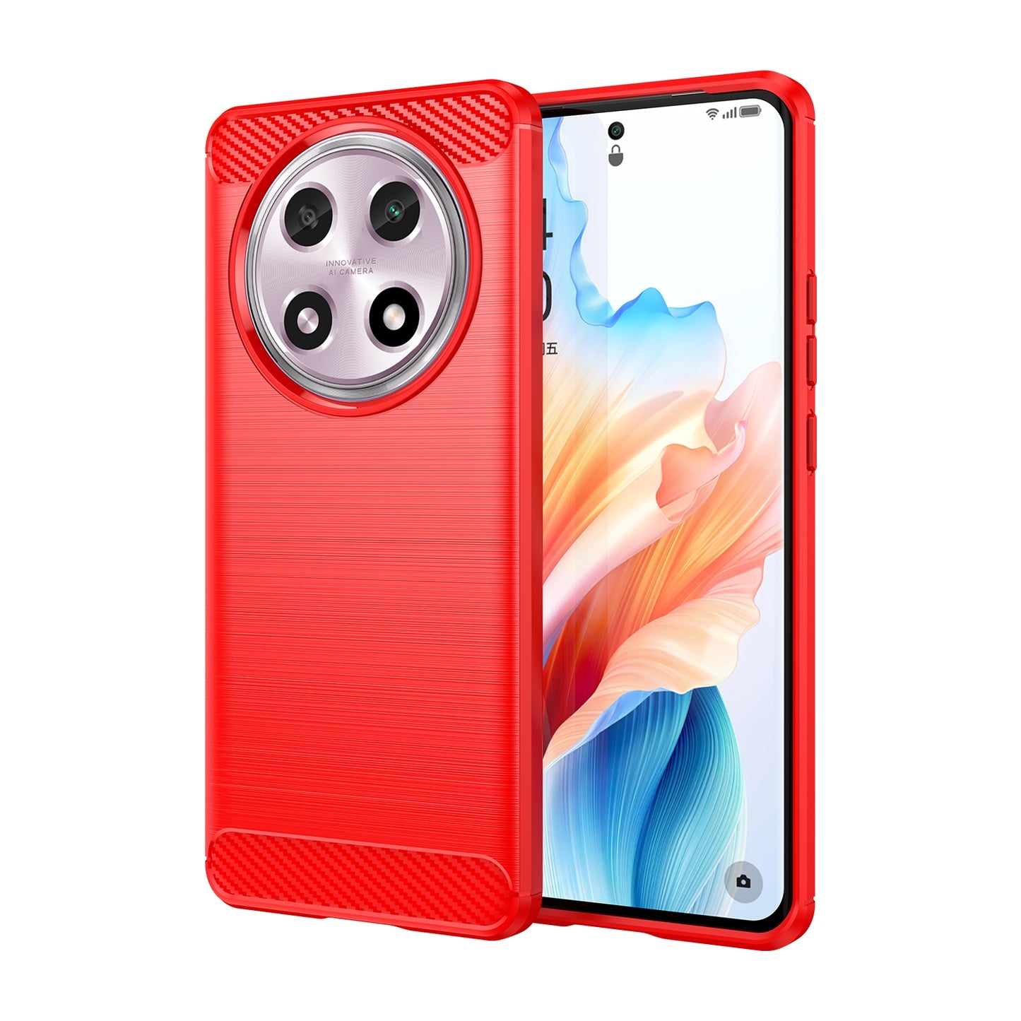 OPPO A2 Pro Carbon Fiber Brushed Texture TPU Protective Phone Case Shockproof Slim Cover