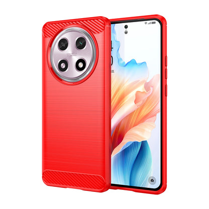 OPPO A2 Pro Carbon Fiber Brushed Texture TPU Protective Phone Case Shockproof Slim Cover