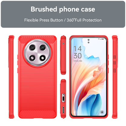 OPPO A2 Pro Carbon Fiber Brushed Texture TPU Protective Phone Case Shockproof Slim Cover