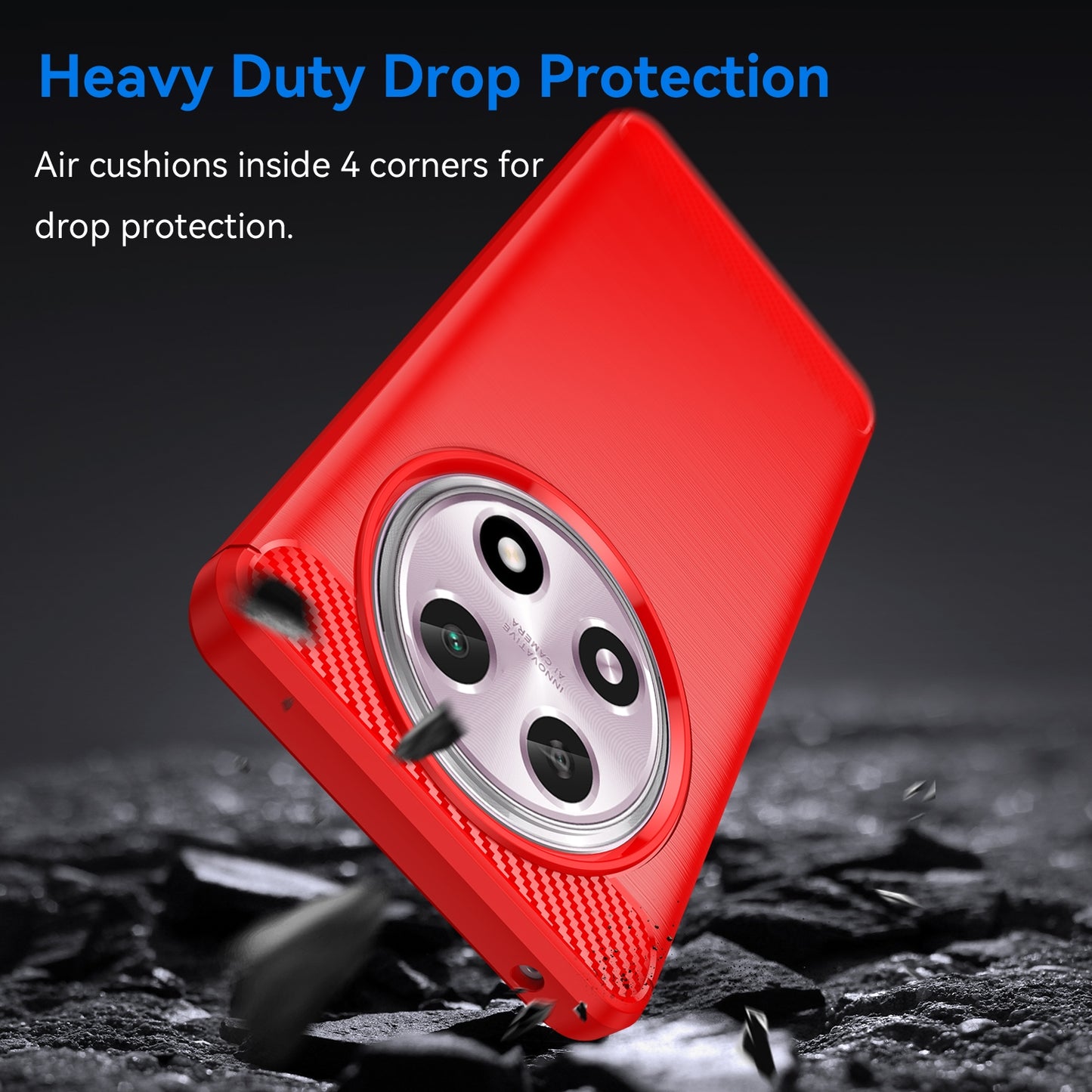 OPPO A2 Pro Carbon Fiber Brushed Texture TPU Protective Phone Case Shockproof Slim Cover