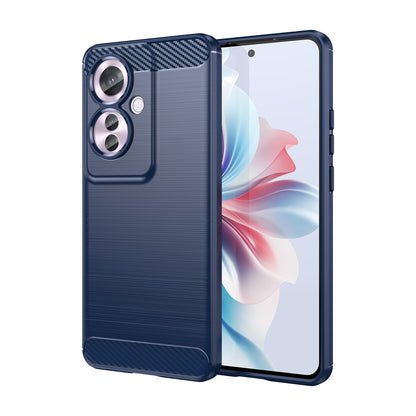 OPPO F25 Pro 5G Carbon Fiber Brushed Texture TPU Protective Phone Case Shockproof Slim Cover