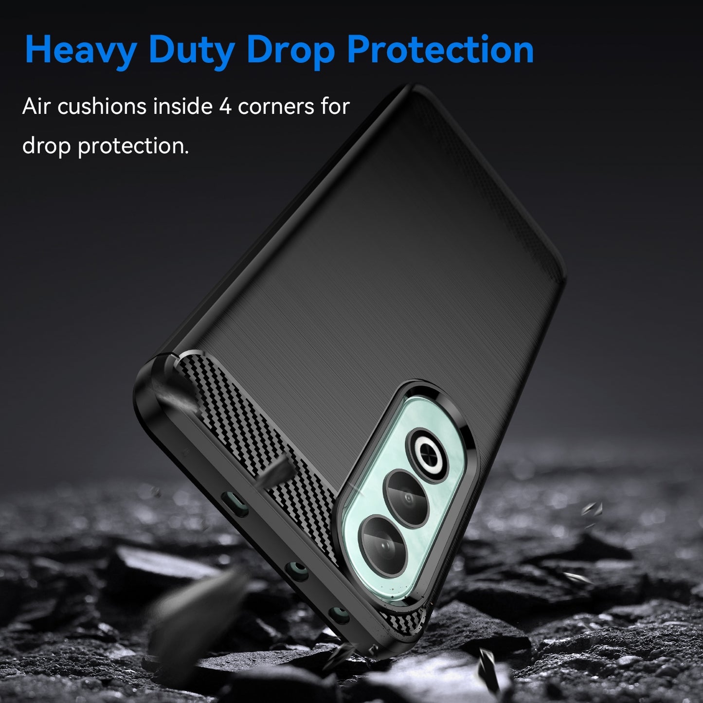 OPPO K12 5G Carbon Fiber Brushed Texture TPU Protective Phone Case Shockproof Slim Cover