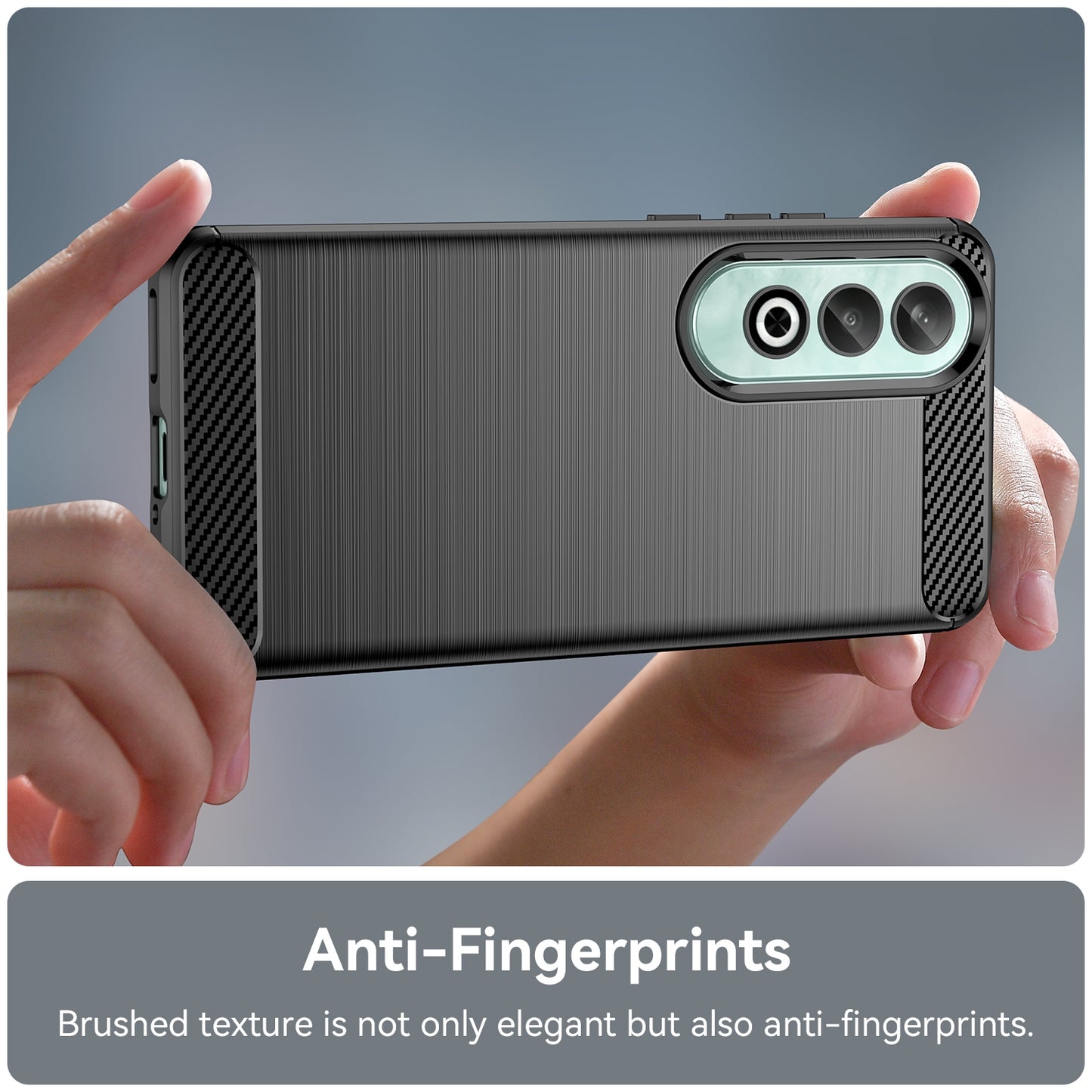 OPPO K12 5G Carbon Fiber Brushed Texture TPU Protective Phone Case Shockproof Slim Cover