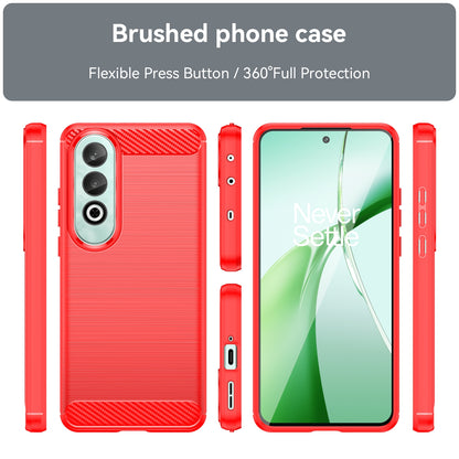 OPPO K12 5G Carbon Fiber Brushed Texture TPU Protective Phone Case Shockproof Slim Cover