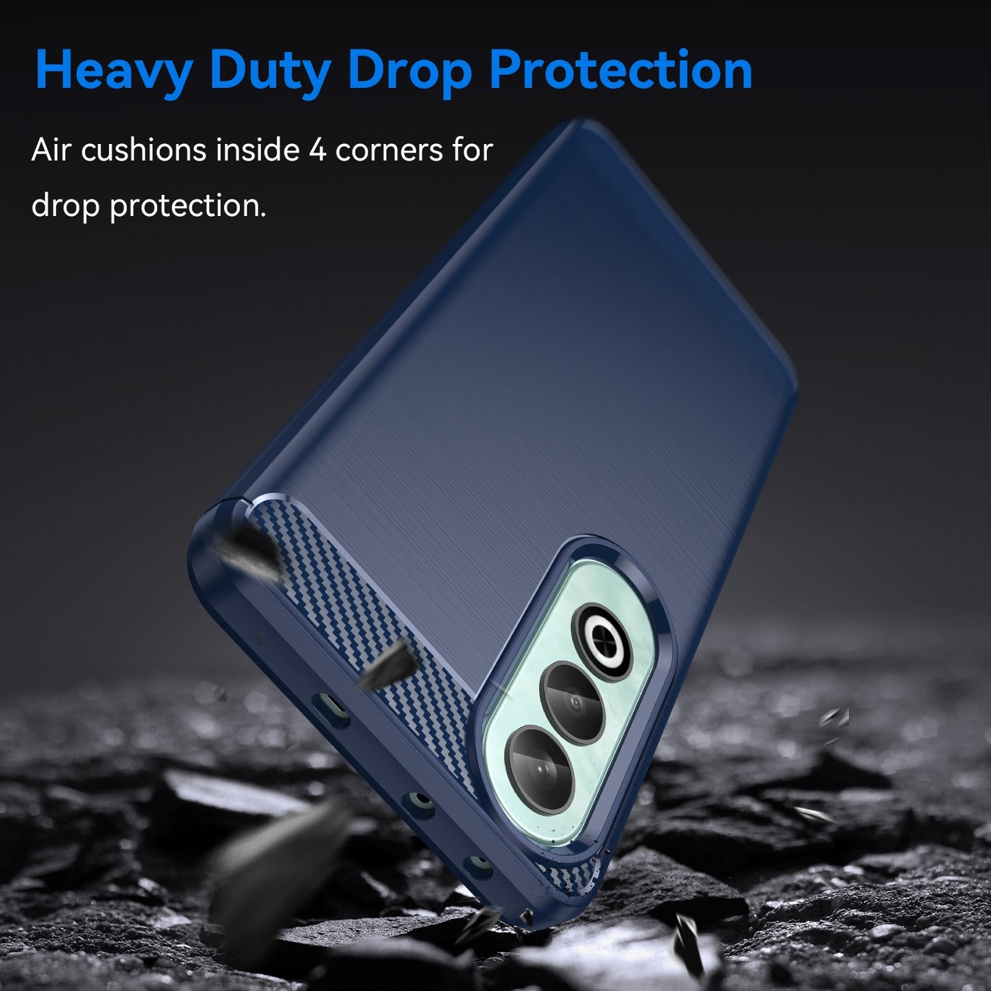 OPPO K12 5G Carbon Fiber Brushed Texture TPU Protective Phone Case Shockproof Slim Cover