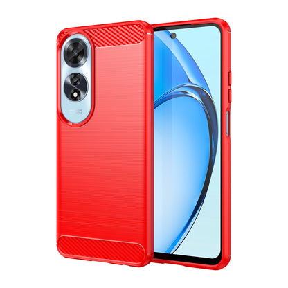 OPPO A60 Carbon Fiber Brushed Texture TPU Protective Phone Case Shockproof Slim Cover