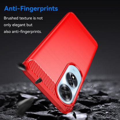 OPPO A60 Carbon Fiber Brushed Texture TPU Protective Phone Case Shockproof Slim Cover