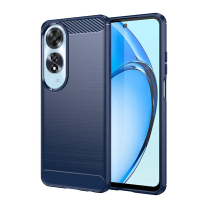 OPPO A60 Carbon Fiber Brushed Texture TPU Protective Phone Case Shockproof Slim Cover