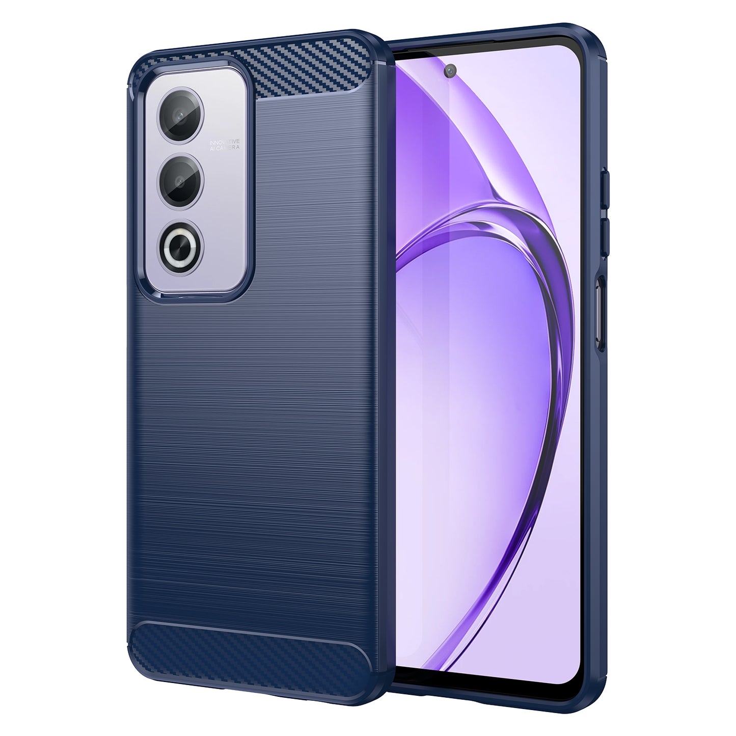 OPPO A3 Pro India Carbon Fiber Brushed Texture TPU Protective Phone Case Shockproof Slim Cover
