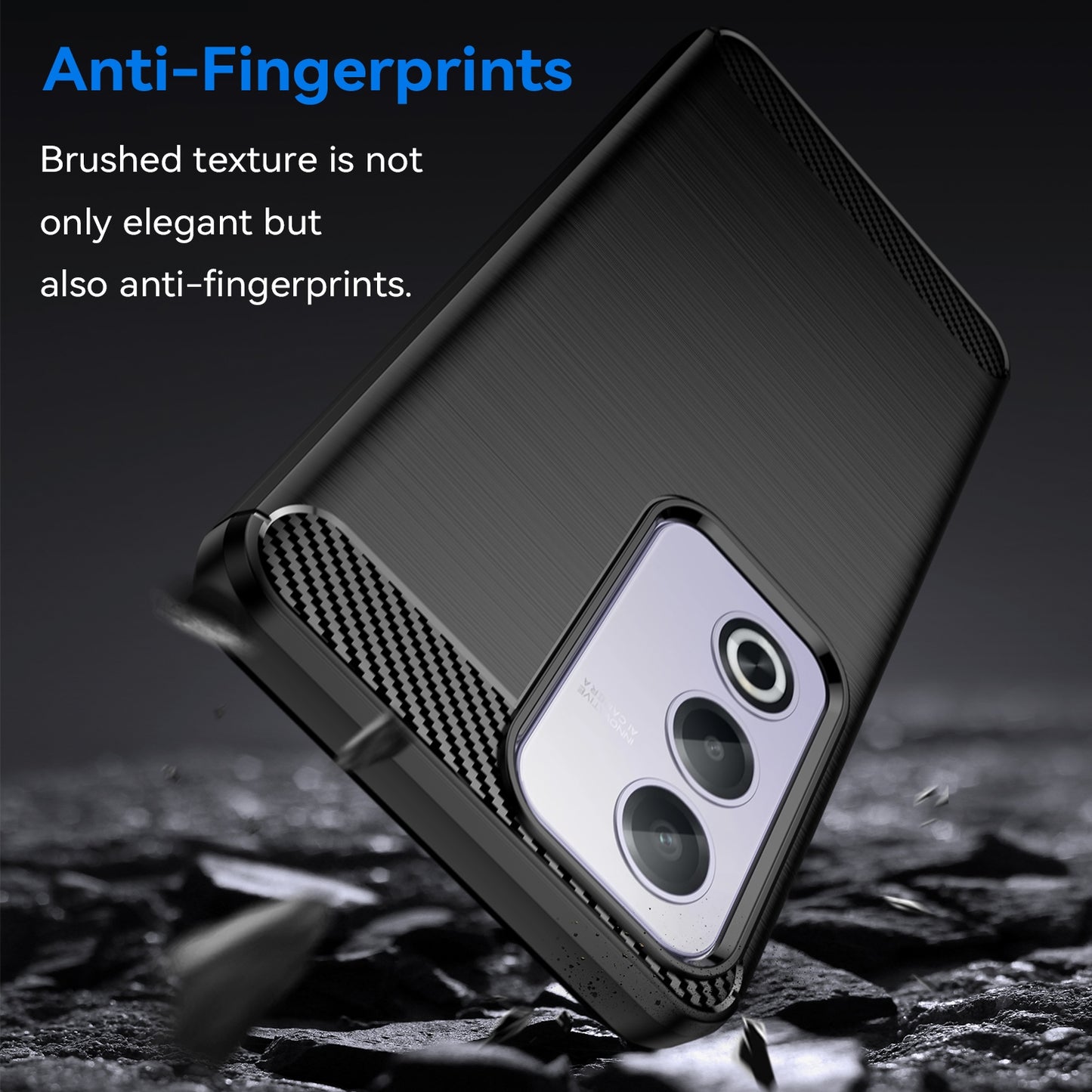 OPPO A3 Energy Carbon Fiber Brushed Texture TPU Protective Phone Case Shockproof Slim Cover