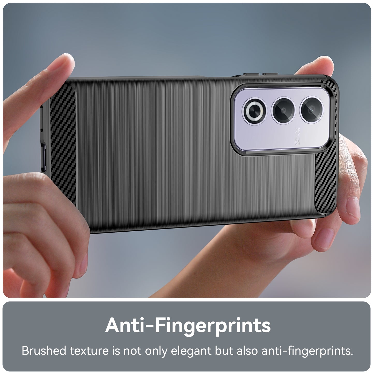 OPPO A3 Energy Carbon Fiber Brushed Texture TPU Protective Phone Case Shockproof Slim Cover
