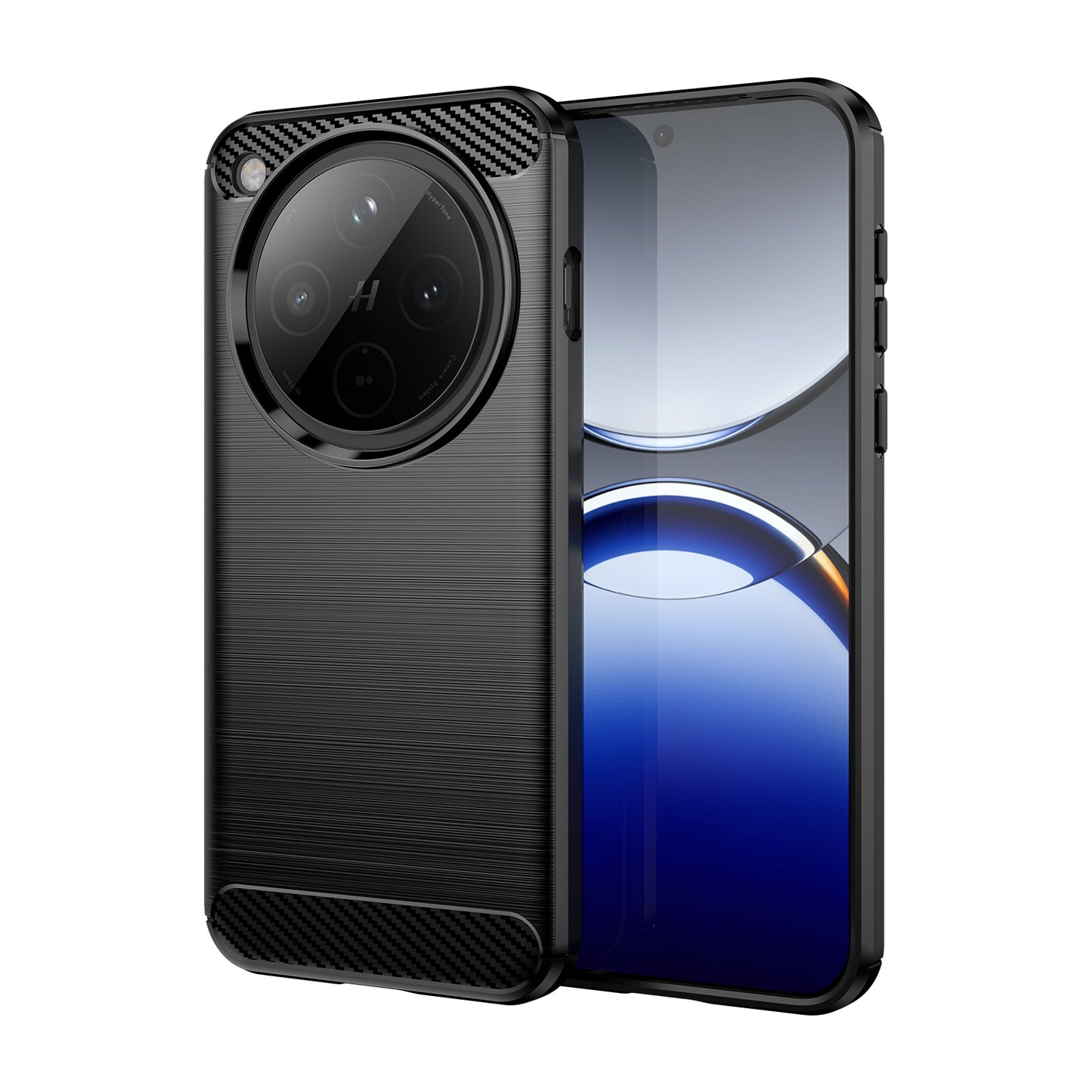 OPPO Find X8 Carbon Fiber Brushed Texture TPU Protective Phone Case Shockproof Slim Cover