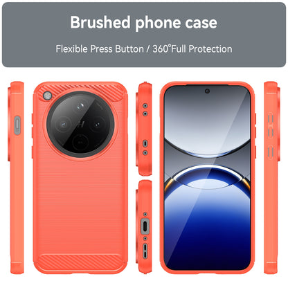 OPPO Find X8 Carbon Fiber Brushed Texture TPU Protective Phone Case Shockproof Slim Cover