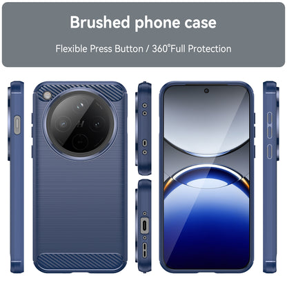 OPPO Find X8 Carbon Fiber Brushed Texture TPU Protective Phone Case Shockproof Slim Cover